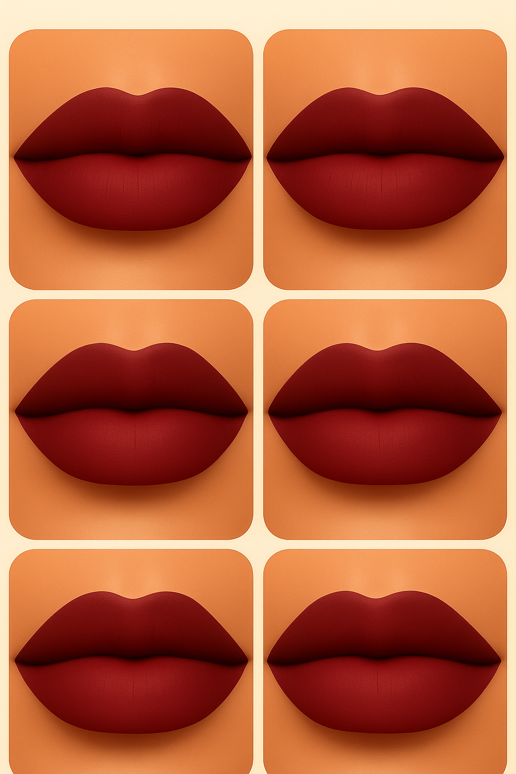 Lápiz labial líquido cremoso de vino tinto
