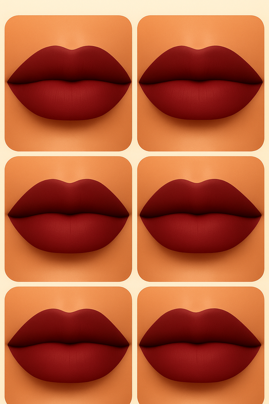 Lápiz labial líquido cremoso de vino tinto