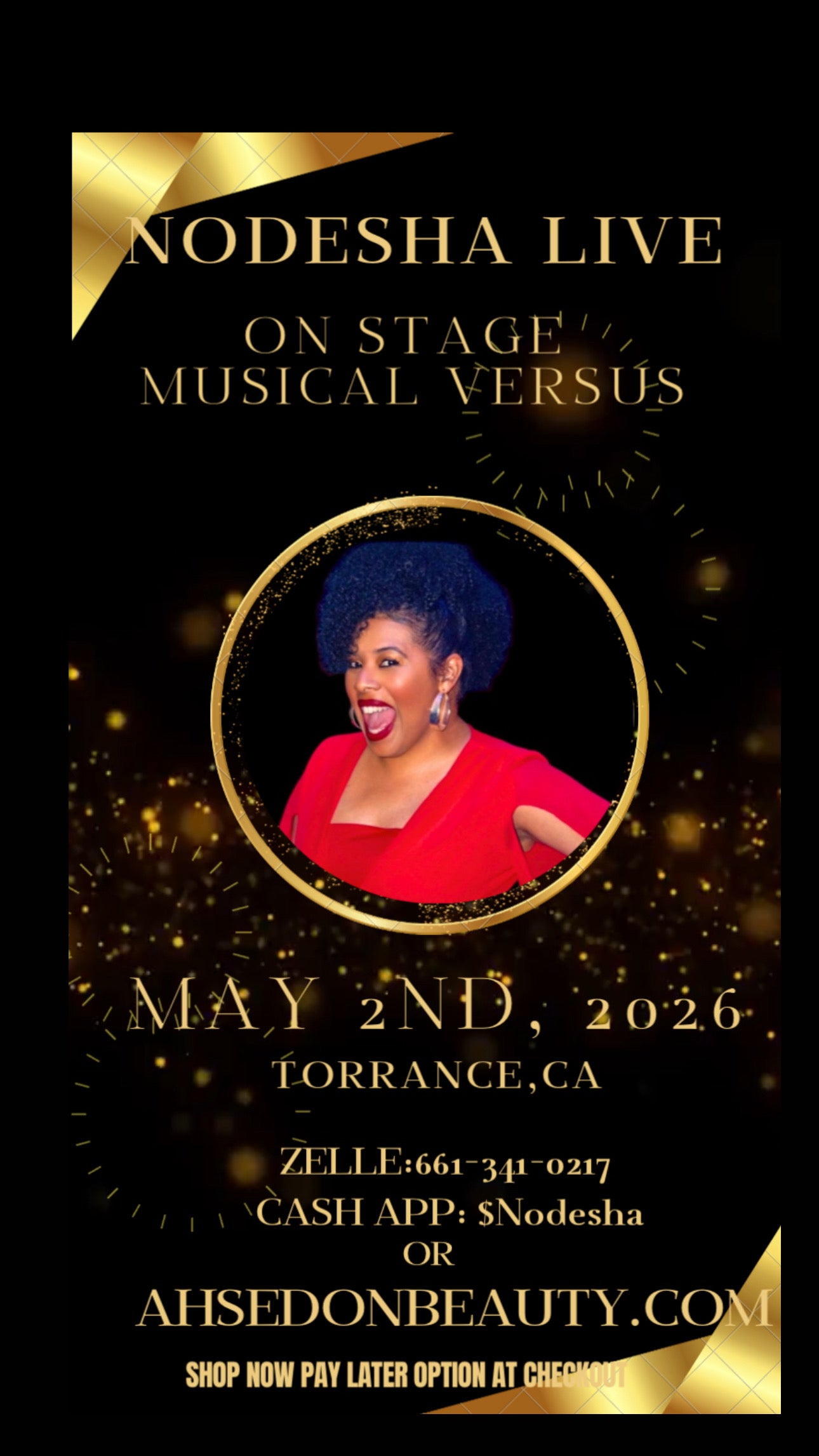 AHSEDON BEAUTY PRESENTS NODESHA LIVE ON STAGE MUSICAL VERSUS 70s, 80s, 90s