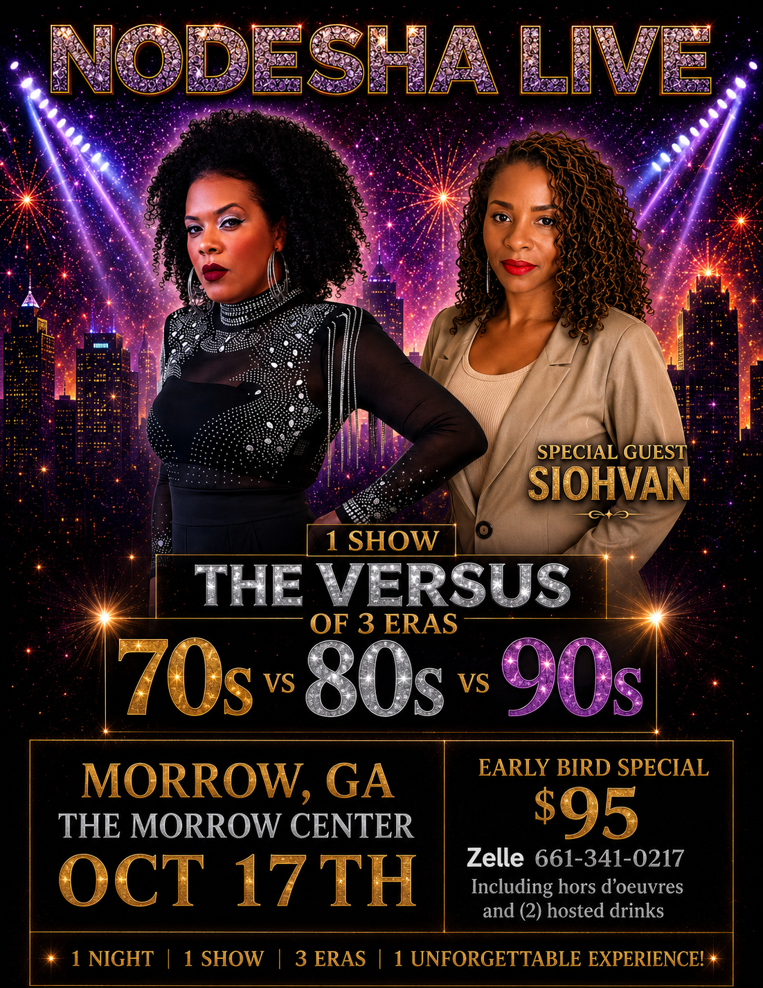 THE VERSUS OF 3 ERAS OCT 17th IN GA SPECIAL GUEST SIOHVAN